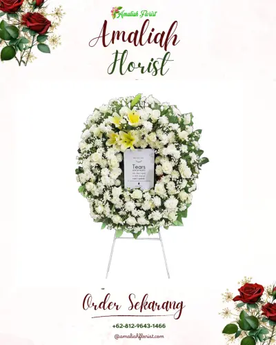 Krans Bunga Duka Cita di Karangasem